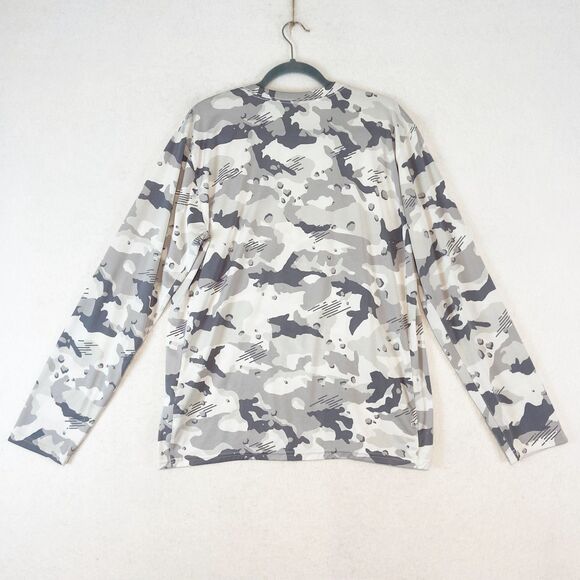 The Nike Tee Men's Large Gray Camo Long Sleeve Athletic Cut Dri Fit Sports - Picture 3 of 7